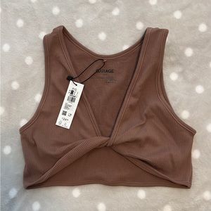 Garage - Twist Front Cropped Tank Top
